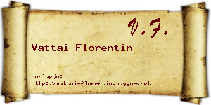 Vattai Florentin névjegykártya